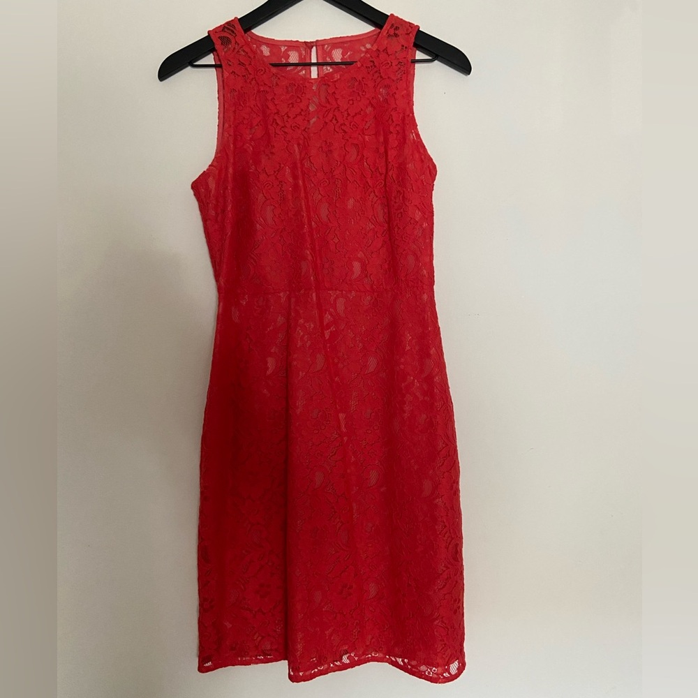 J.Crew lace red dress